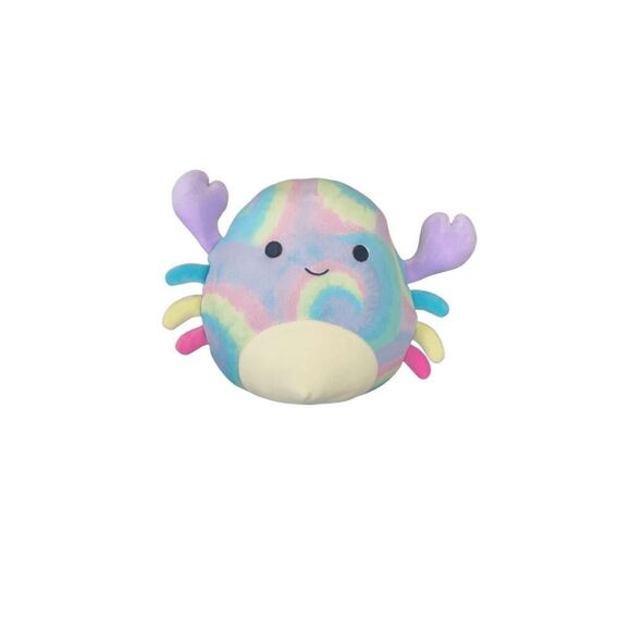 Squishmallows Christabel The Crab Rainbow Tie-Dye Pastel Swirl  Plush 7” - Picture 8 of 9